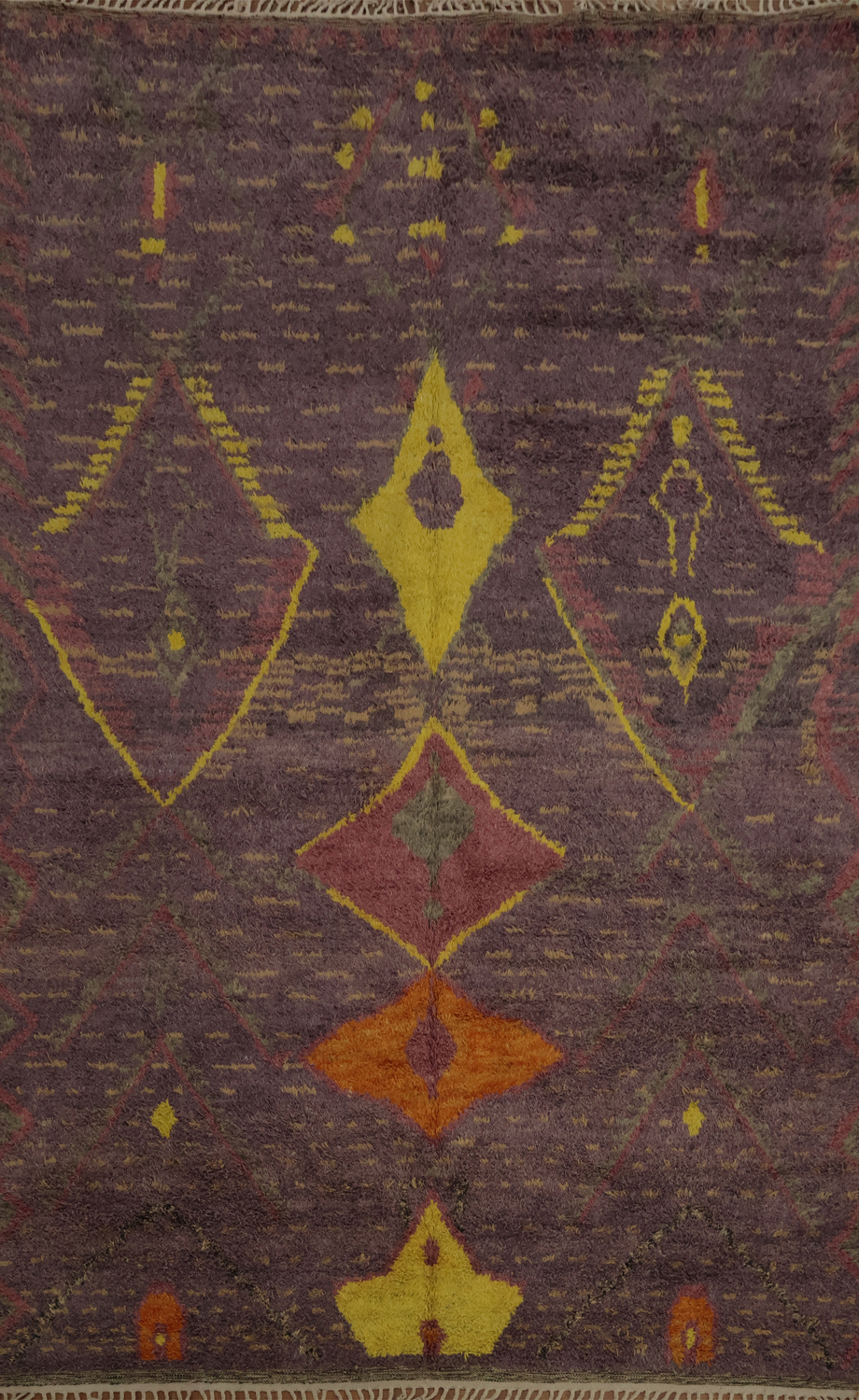 Plush Moroccan Area Rug 9x13 with Intricate Bohemian Geometric Style