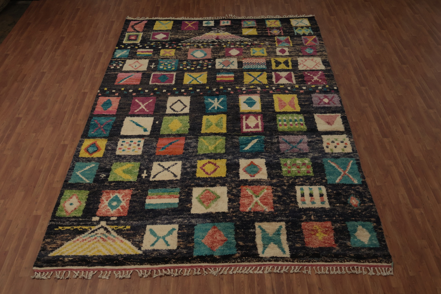 All-Over Geometric Plush Large Moroccan Rug 10x15