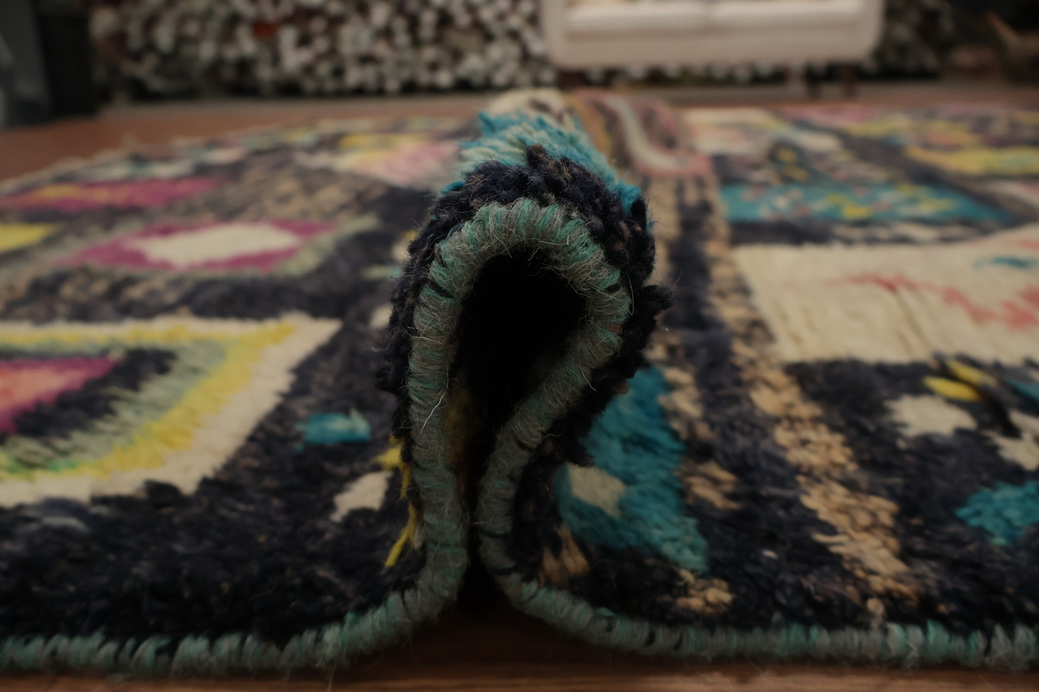 All-Over Geometric Plush Large Moroccan Rug 10x15
