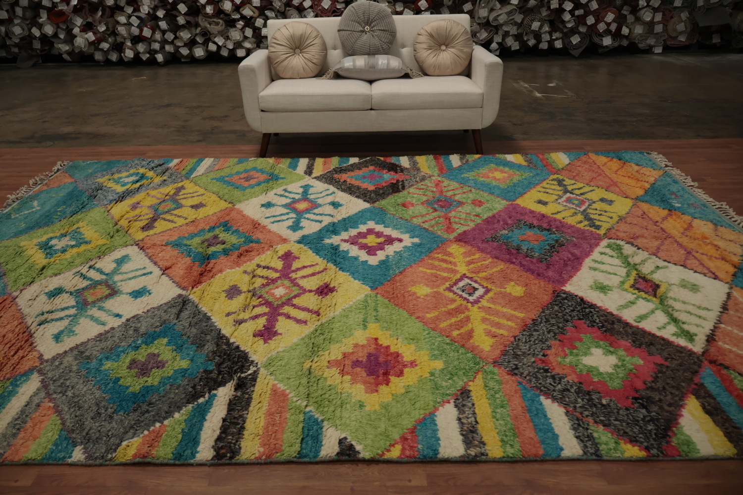 All-Over Trellis Moroccan Oriental Area Rug 9x12