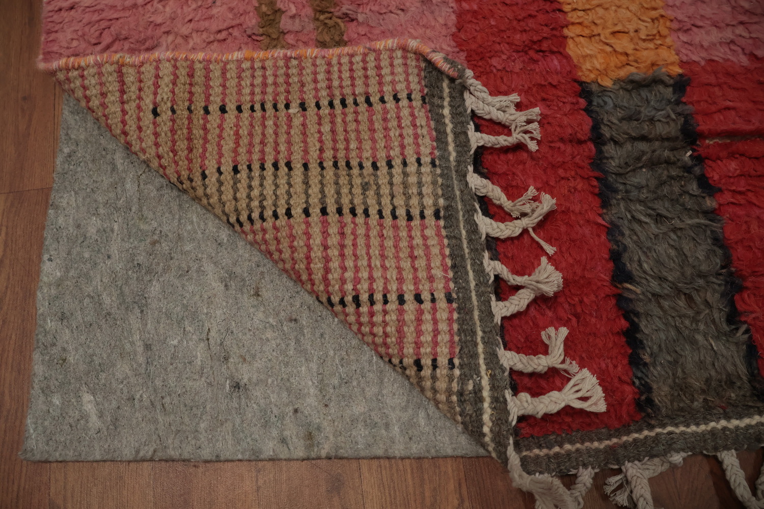Plush Moroccan Area Rug 8x10 with Abstract and Linear Patterns