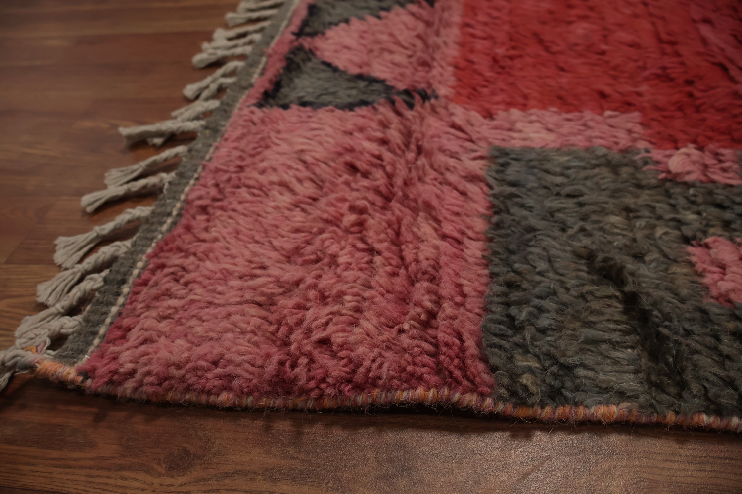 Plush Moroccan Area Rug 8x10 with Abstract and Linear Patterns