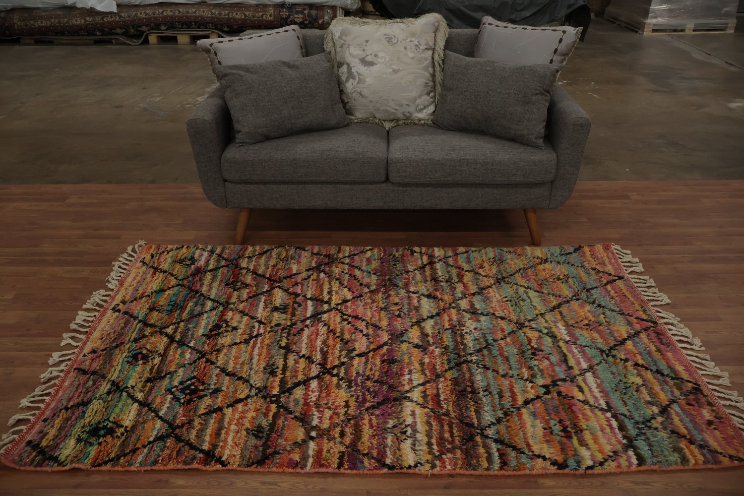 Trellis Plush Moroccan Oriental Rug 4x7