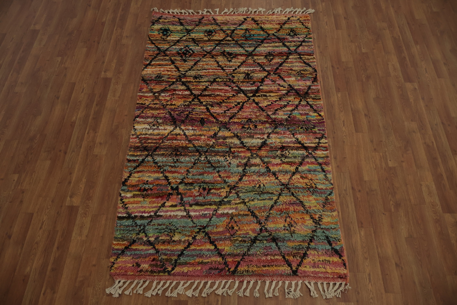 Trellis Plush Moroccan Oriental Rug 4x7