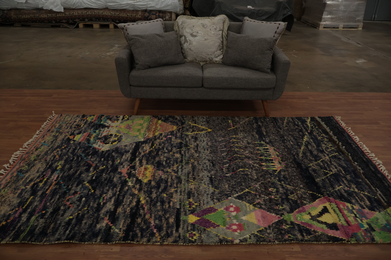 Handmade Moroccan Oriental Area Rug 6x9