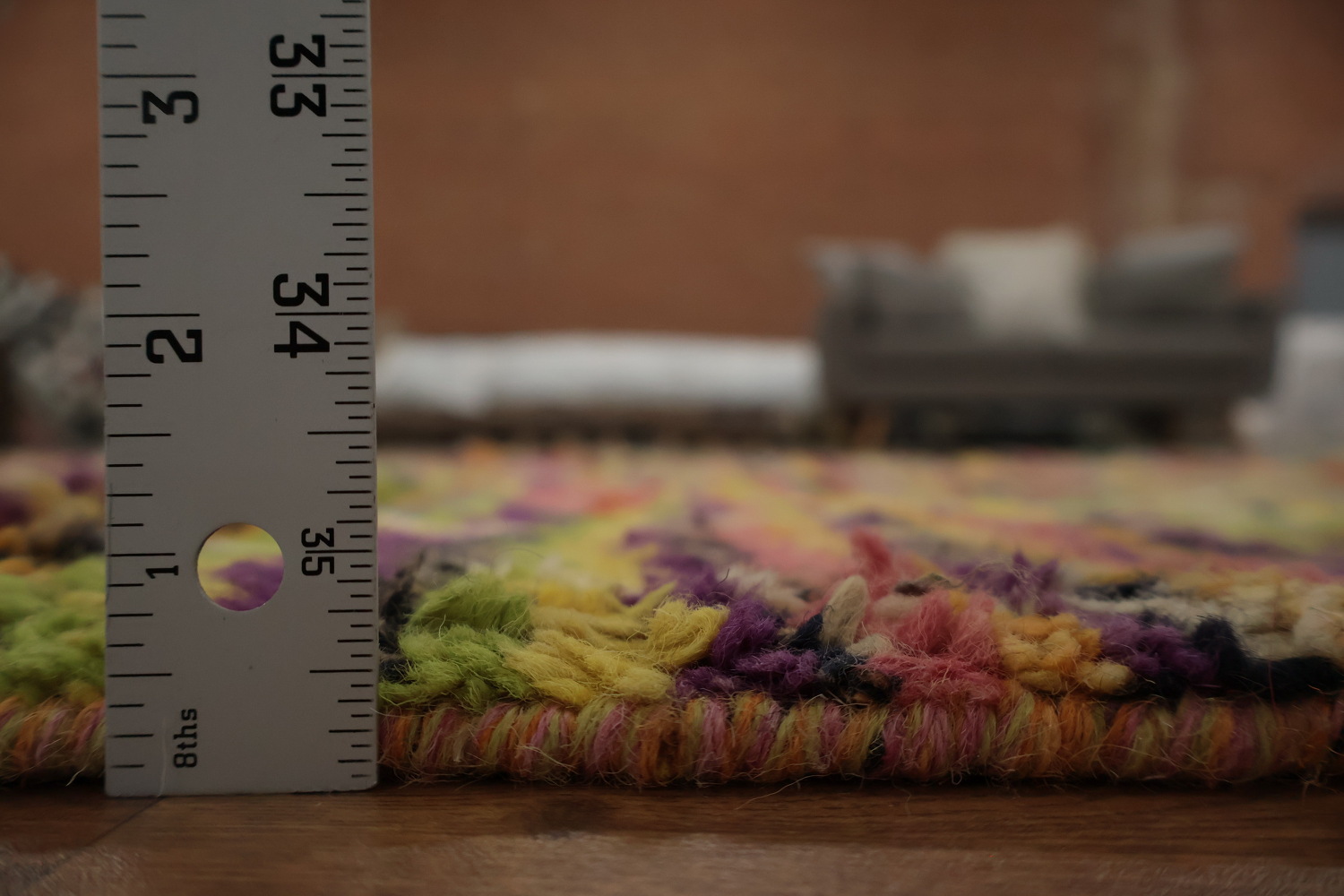 Eclectic Colorful Moroccan Area Rug 6x10 with Modern Diamond Grid