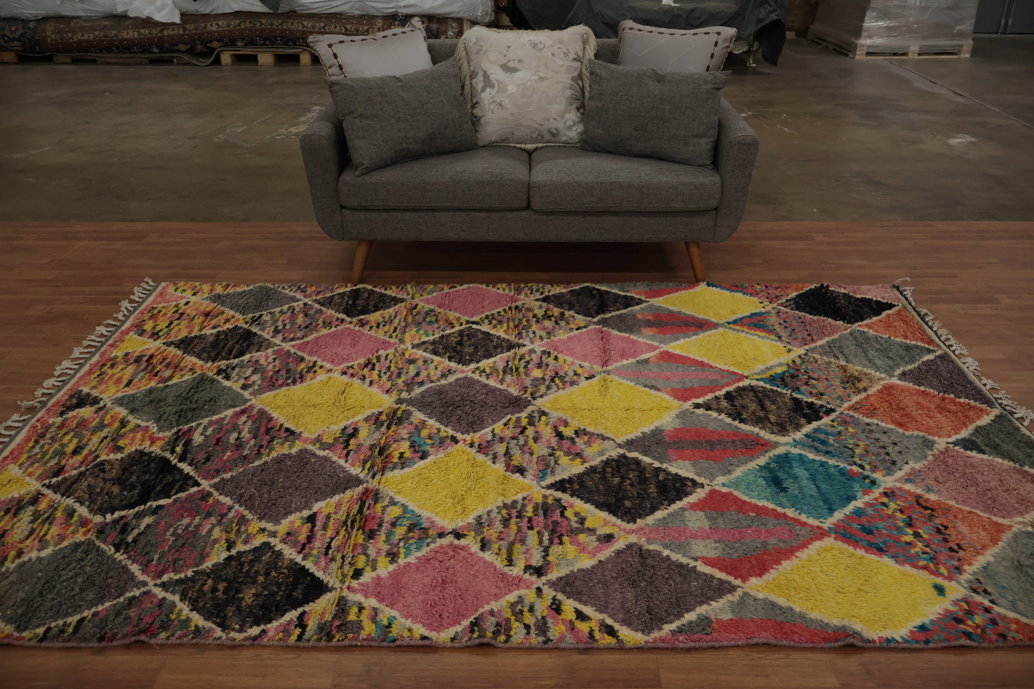 All-Over Trellis Plush Moroccan Area Rug 6x10