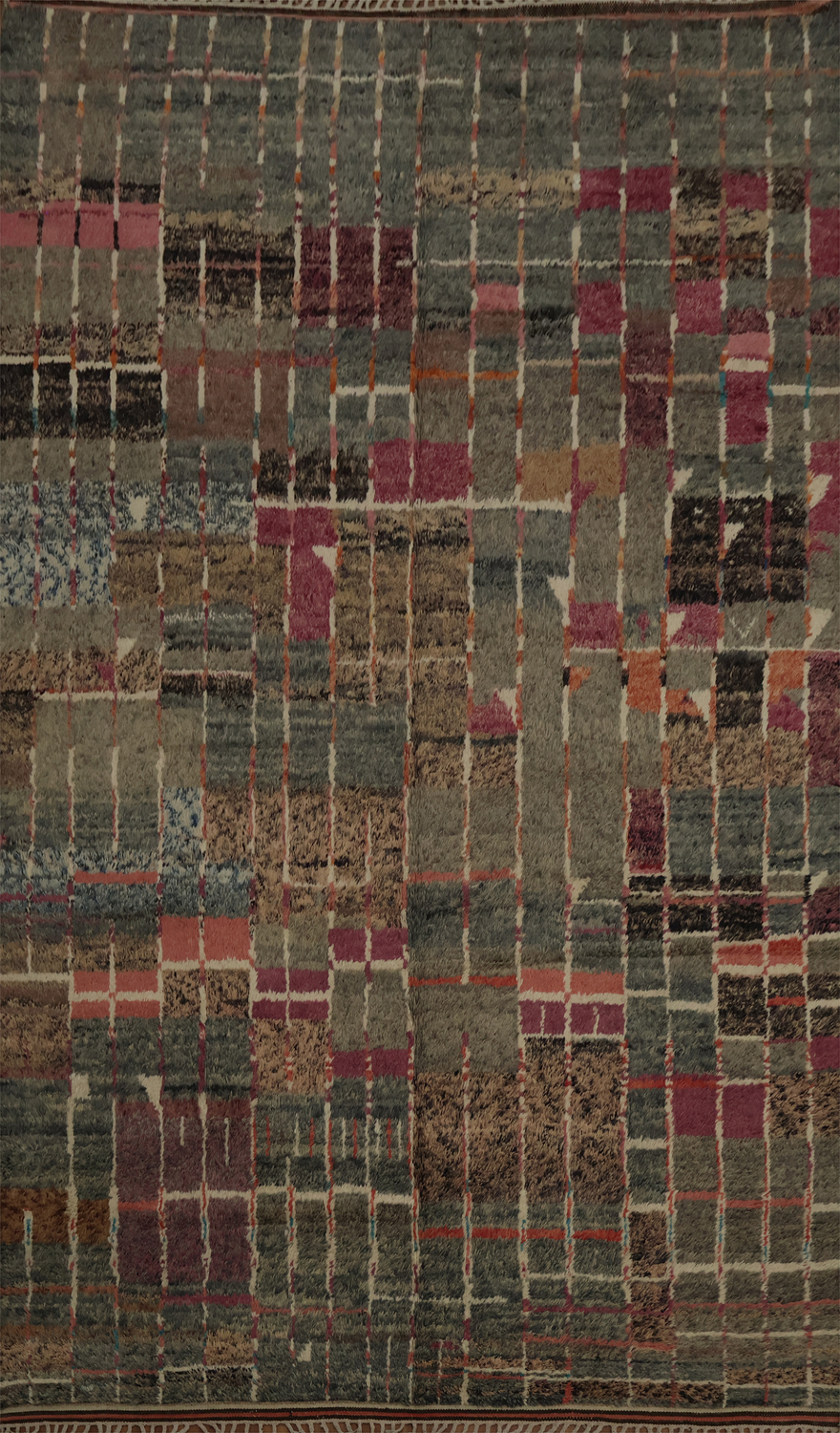 Artistic Flair Wool Patchwork Plush Moroccan Large Rug 10x15