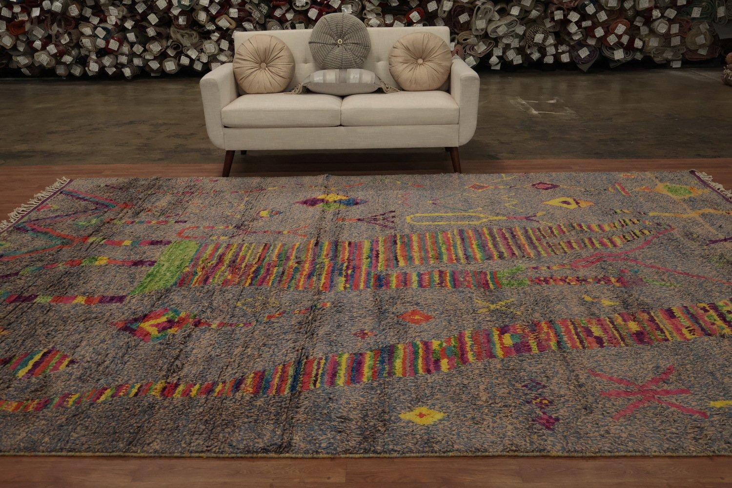 Handmade Moroccan Oriental Area Rug 9x13