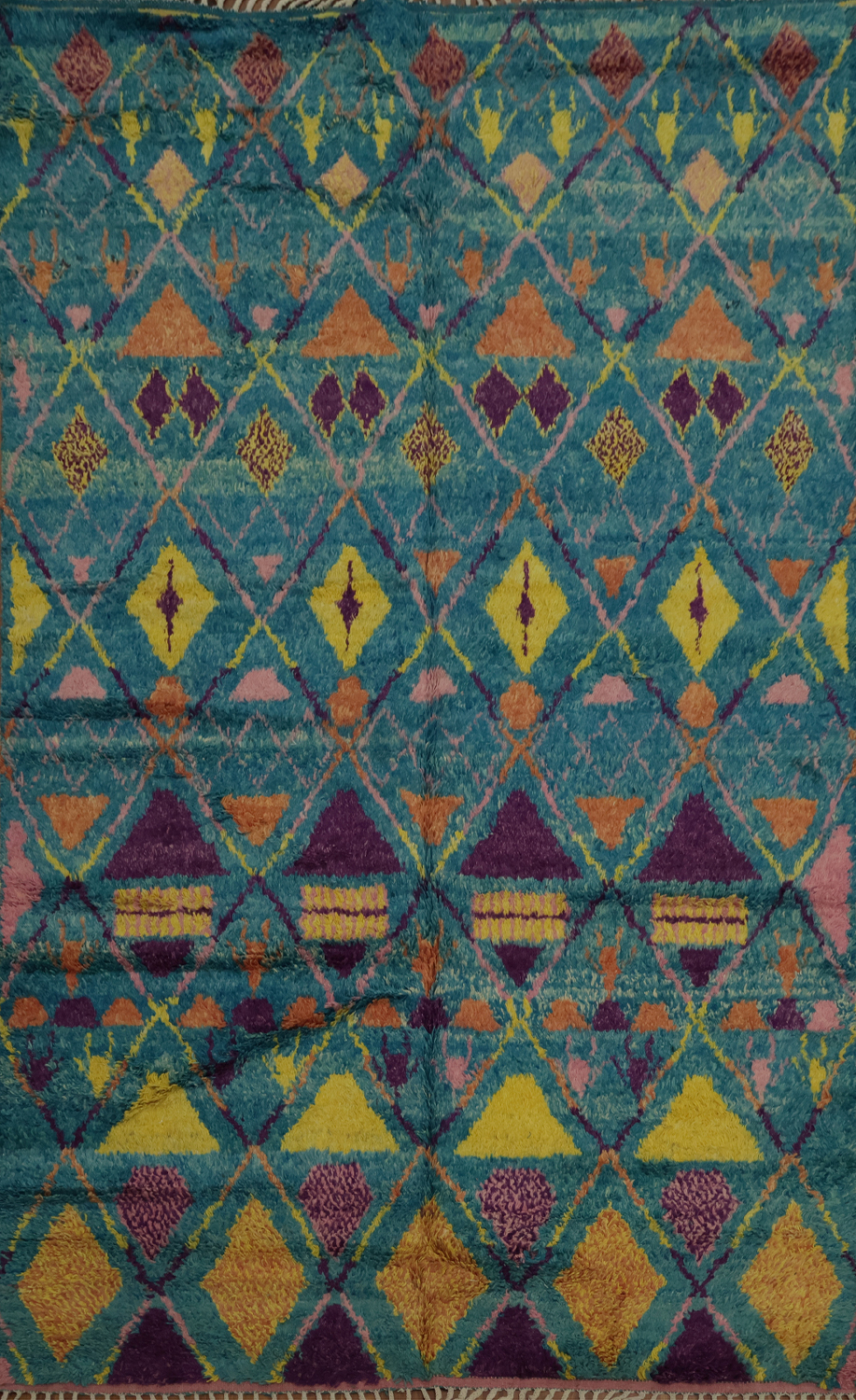 All-Over Trellis Plush Moroccan Area Rug 7x10