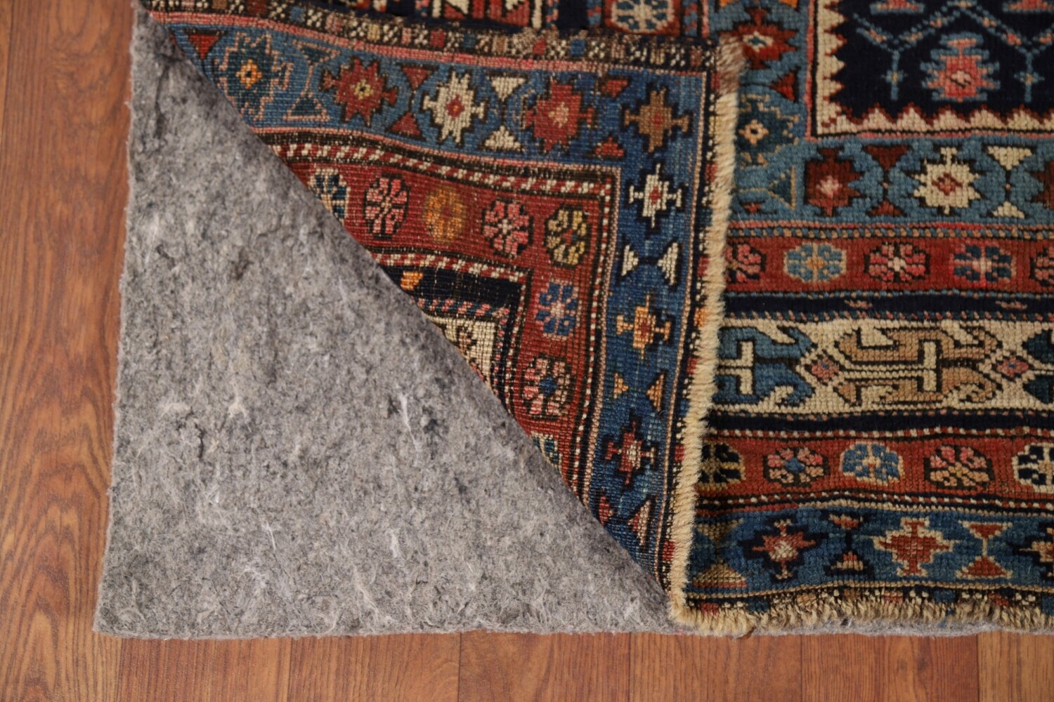 Pre-1900 Antique Kazak Vegetable Dye Rug 4x5