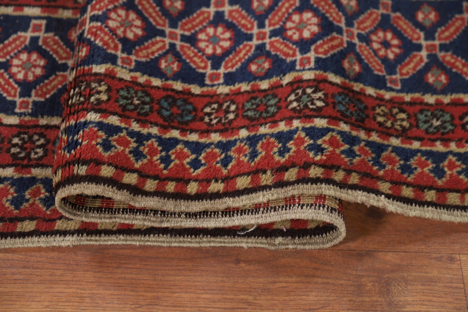 Antique Wool Kazak Vegetable Dye Area Rug 8x9
