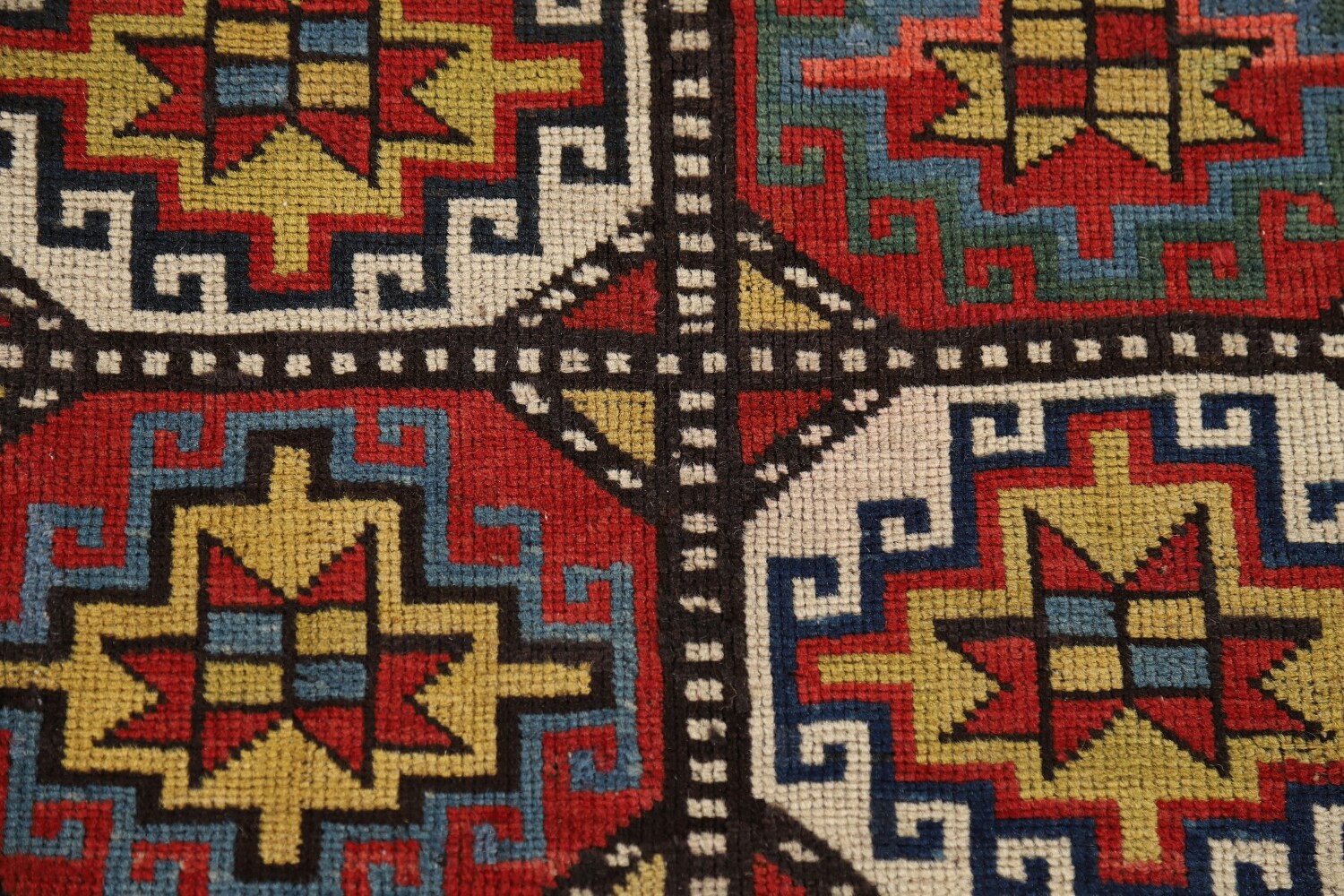 Pre-1900 Antique Kazak Vegetable Dye Runner Rug 4x9
