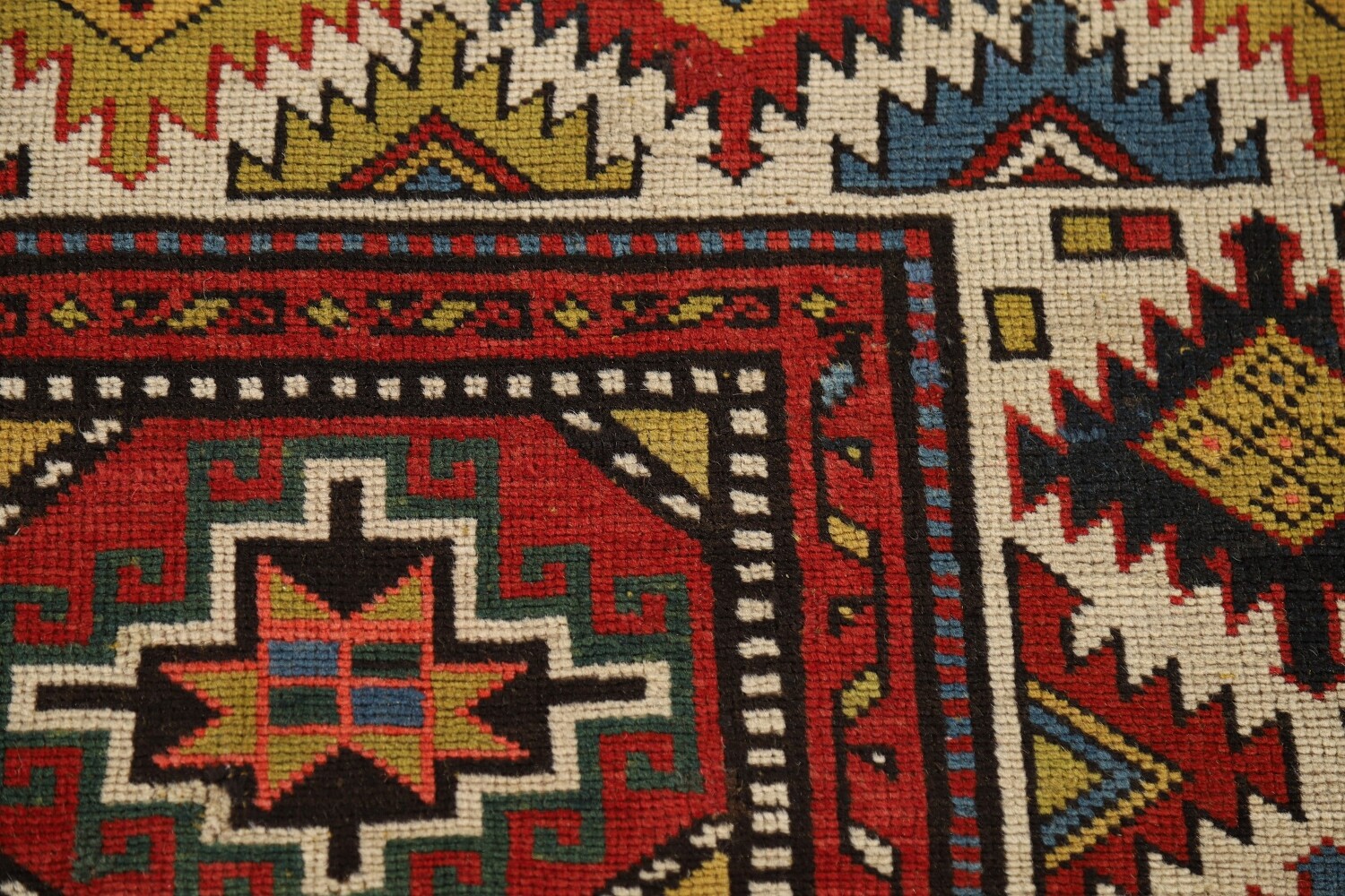 Pre-1900 Antique Kazak Vegetable Dye Runner Rug 4x9