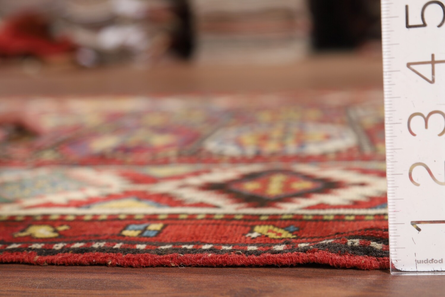 Pre-1900 Antique Kazak Vegetable Dye Runner Rug 4x9