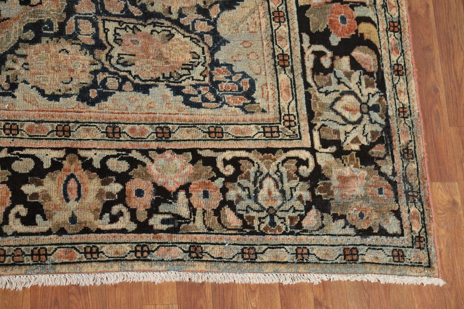 Antique Floral Wool Mahal Persian Area Rug 9x12