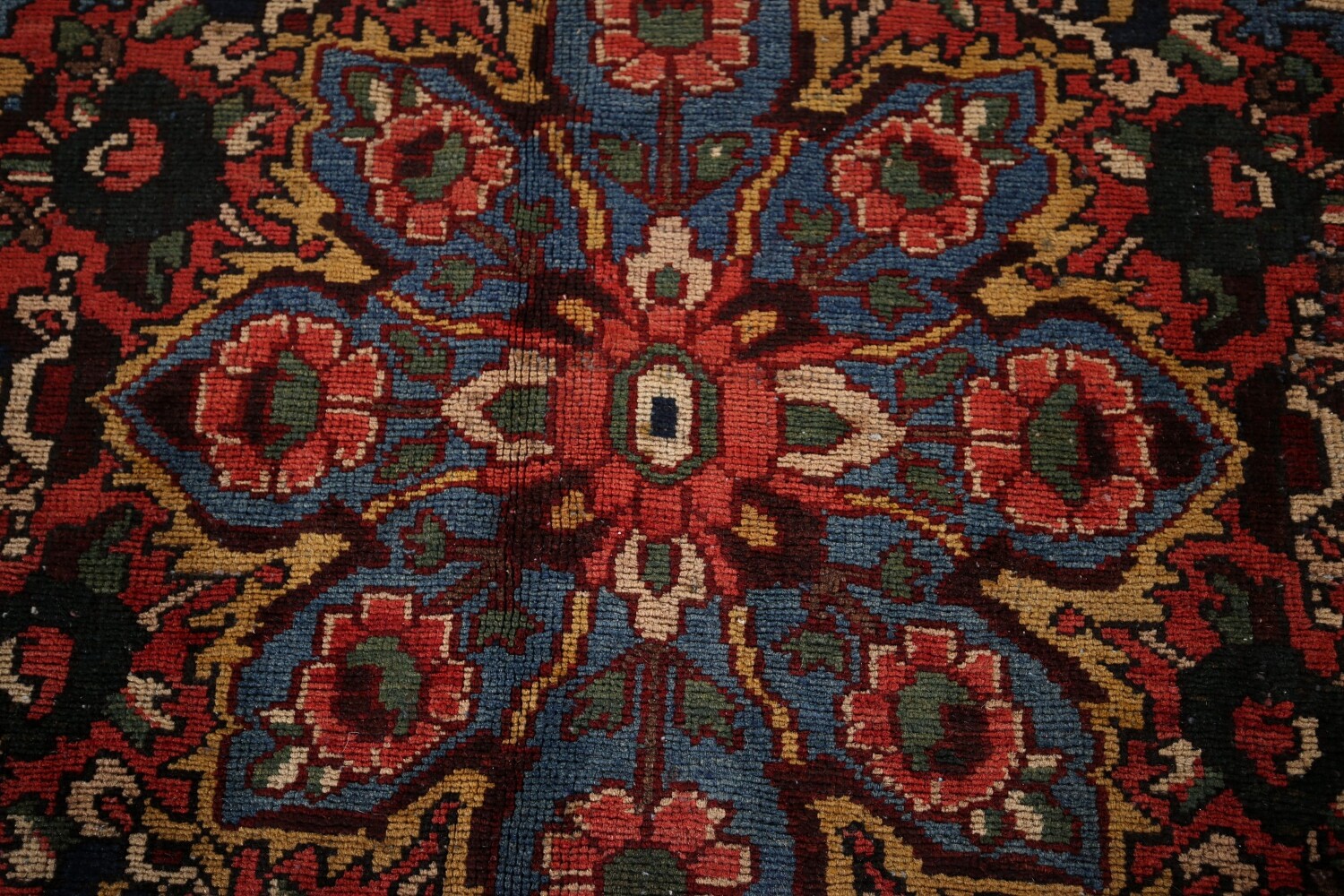 Antique Wool Handmade Bakhtiari Persian Large Rug 11x17