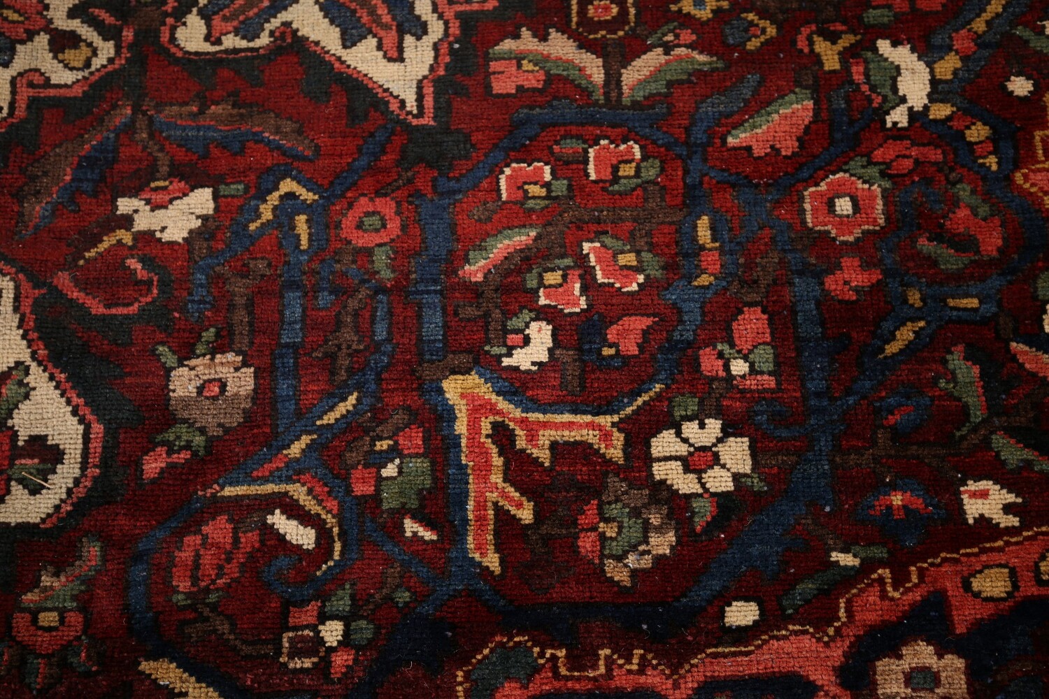 Antique Wool Handmade Bakhtiari Persian Large Rug 11x17