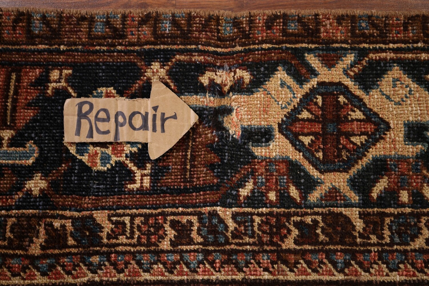 Pre-1900 Antique Heris Serapi Persian Area Rug 7x10
