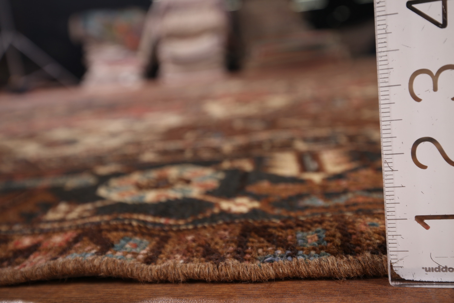 Pre-1900 Antique Heris Serapi Persian Area Rug 7x10
