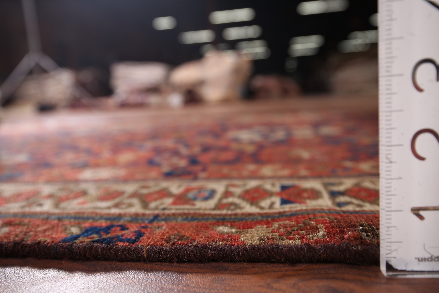 Antique Orange & Blue Malayer Persian Runner Rug 3x13