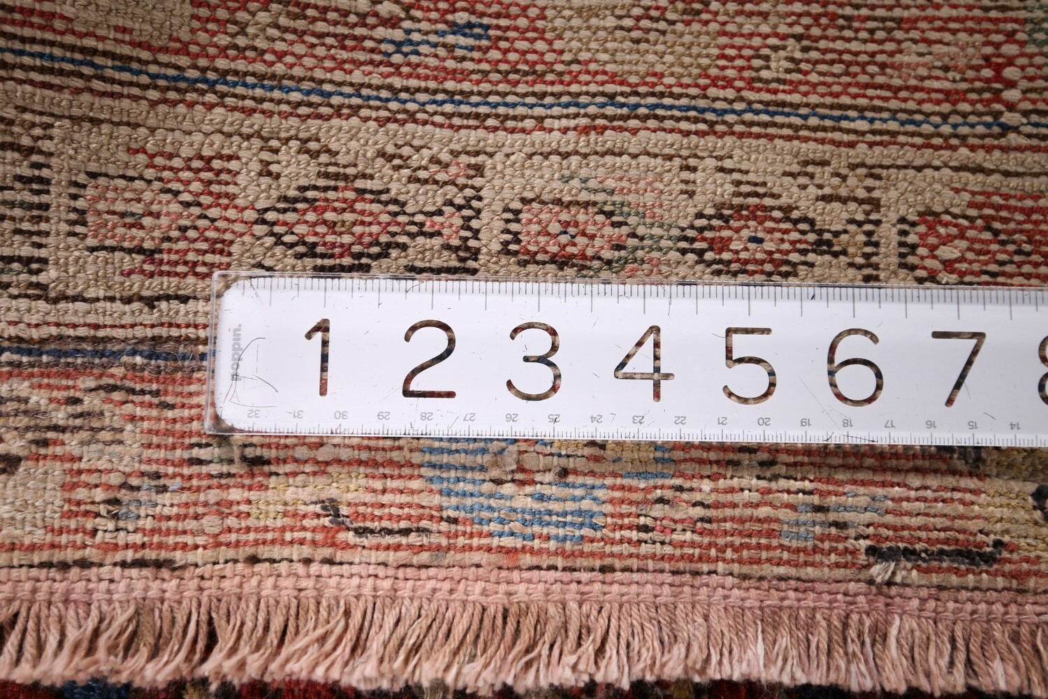 Antique Orange & Blue Malayer Persian Runner Rug 3x13