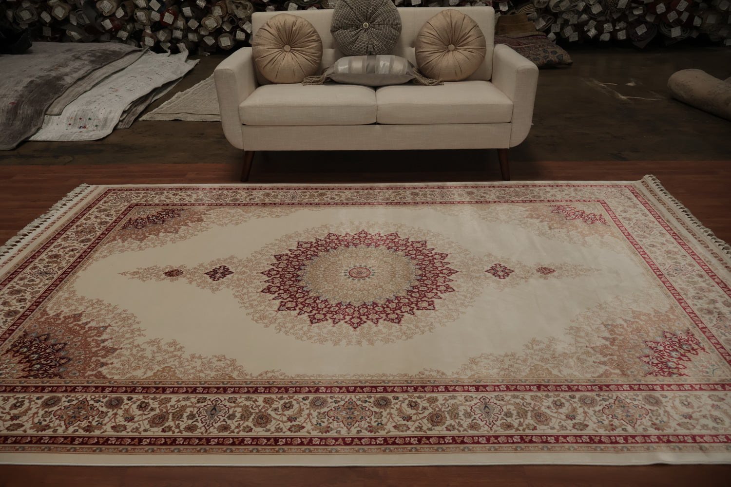 Traditional Turkish Tabriz Living Room Rug 7x10
