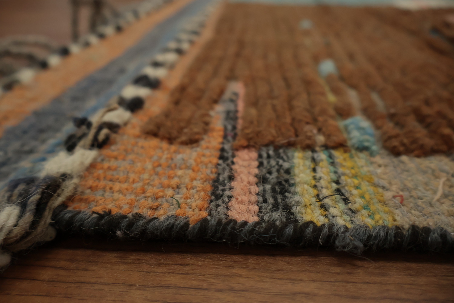 Earth Tone Wool Moroccan Large Modern Rug 12x15
