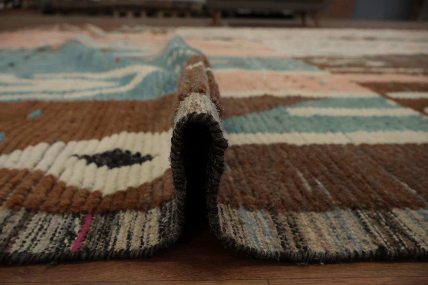 Earth Tone Wool Moroccan Large Modern Rug 12x15