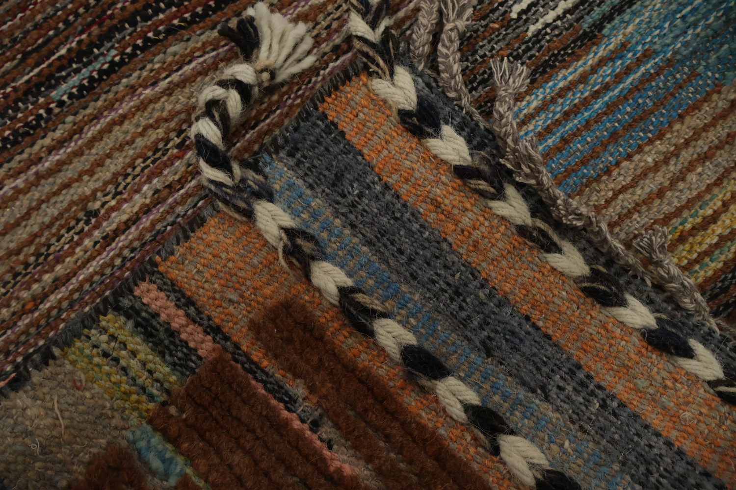 Earth Tone Wool Moroccan Large Modern Rug 12x15