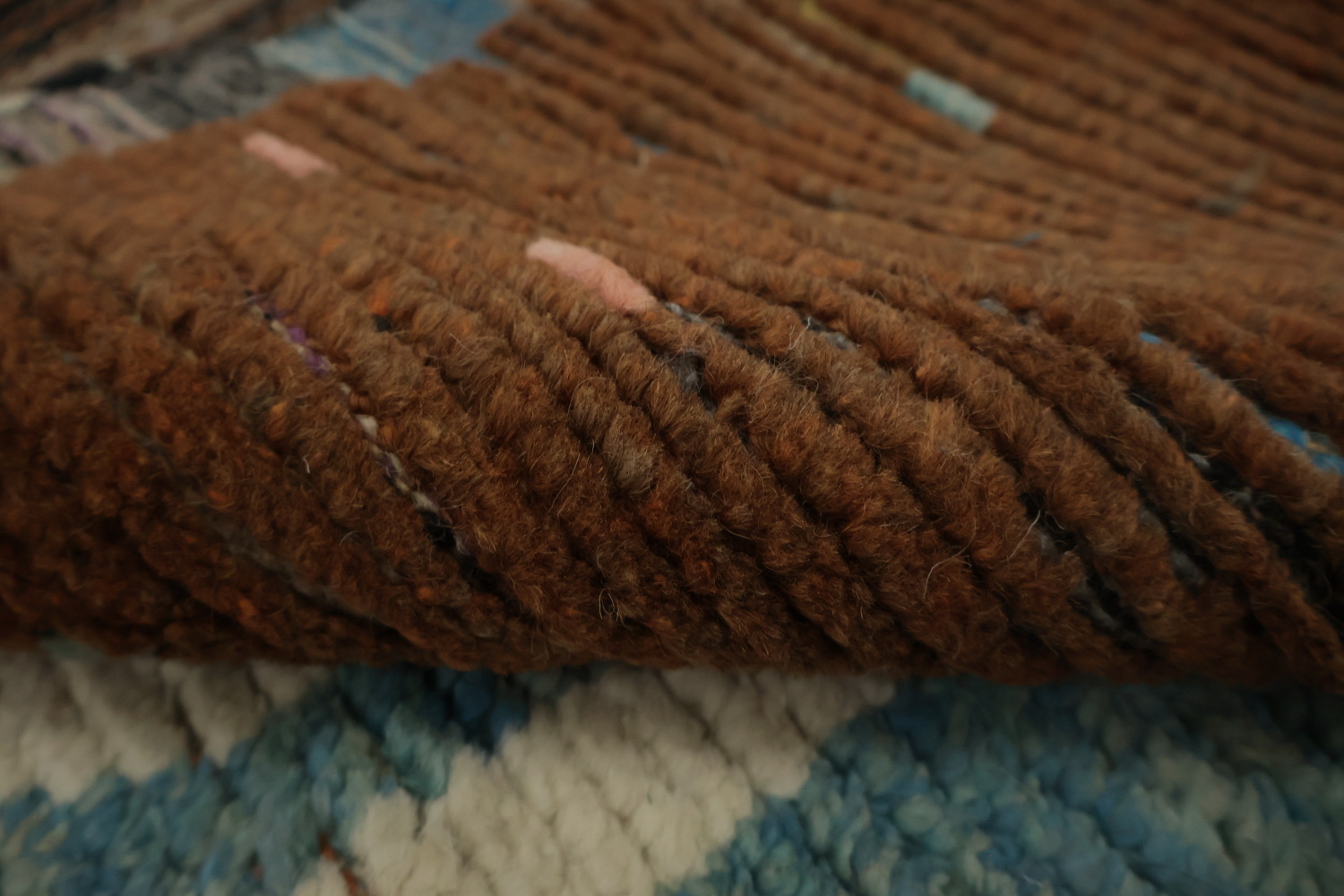 Earth Tone Wool Moroccan Large Modern Rug 12x15