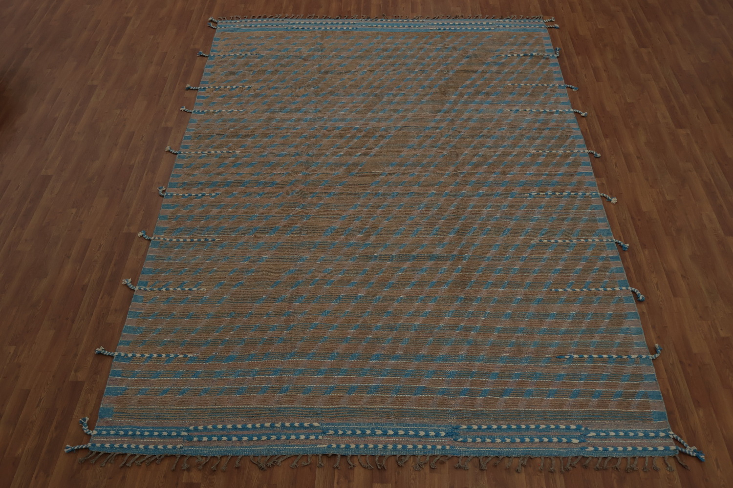 All-Over Striped Moroccan Oriental Area Rug 9x13