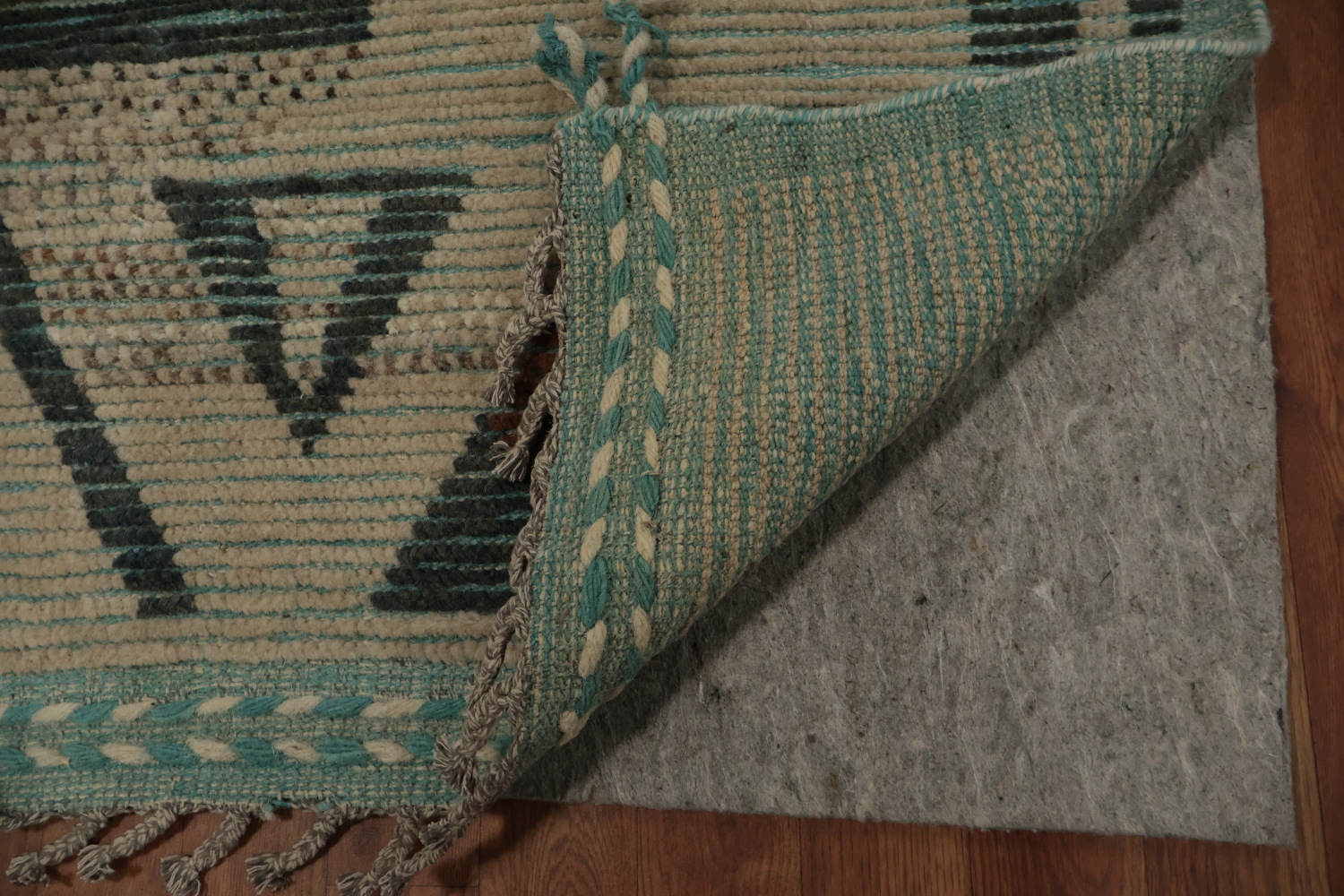 Earth Tone Wool Moroccan Abstract Area Rug 9x12