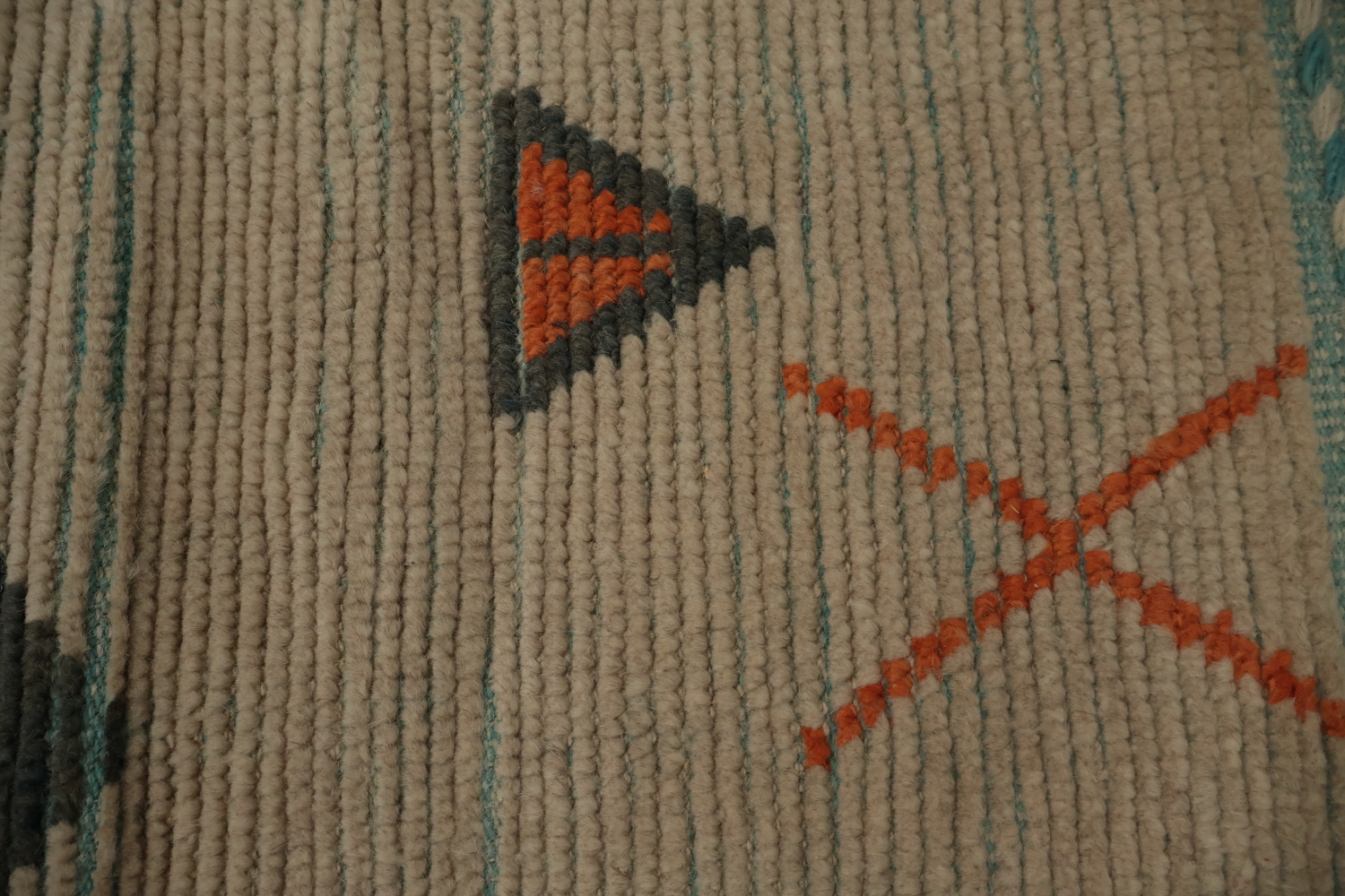 Earth Tone Wool Moroccan Abstract Area Rug 9x12
