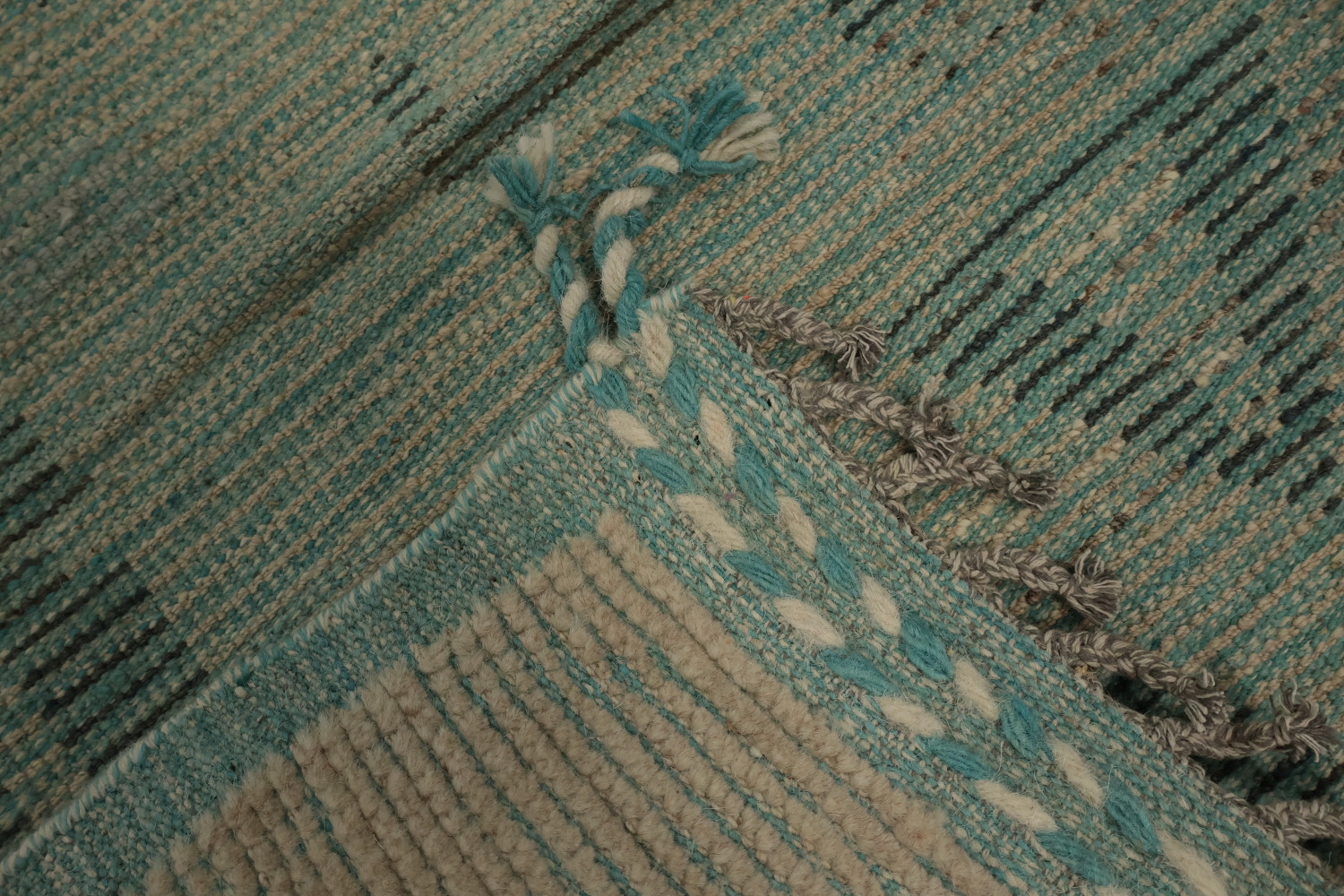 Earth Tone Wool Moroccan Abstract Area Rug 9x12