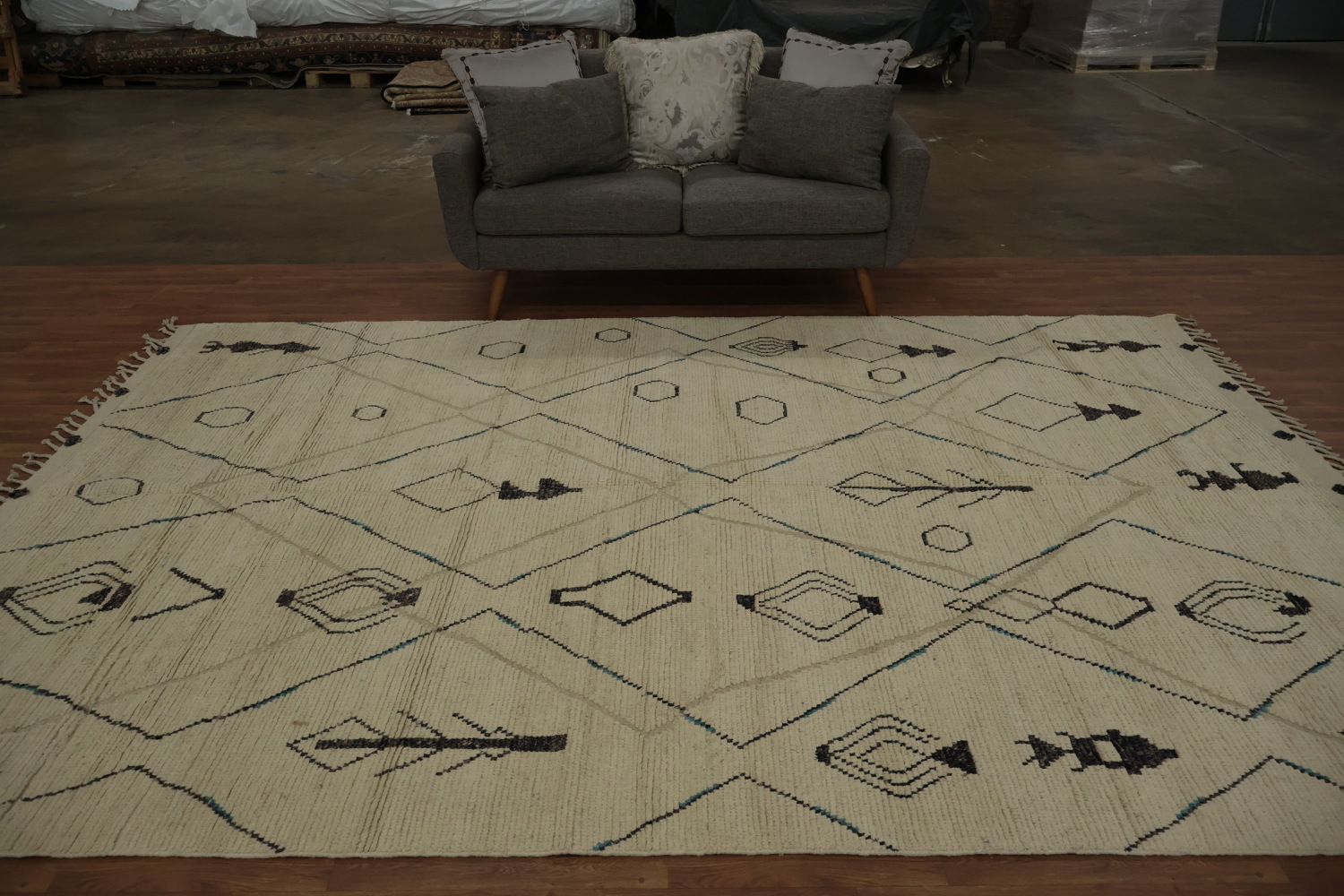 Handmade Wool Moroccan Abstract Area Rug 8x12