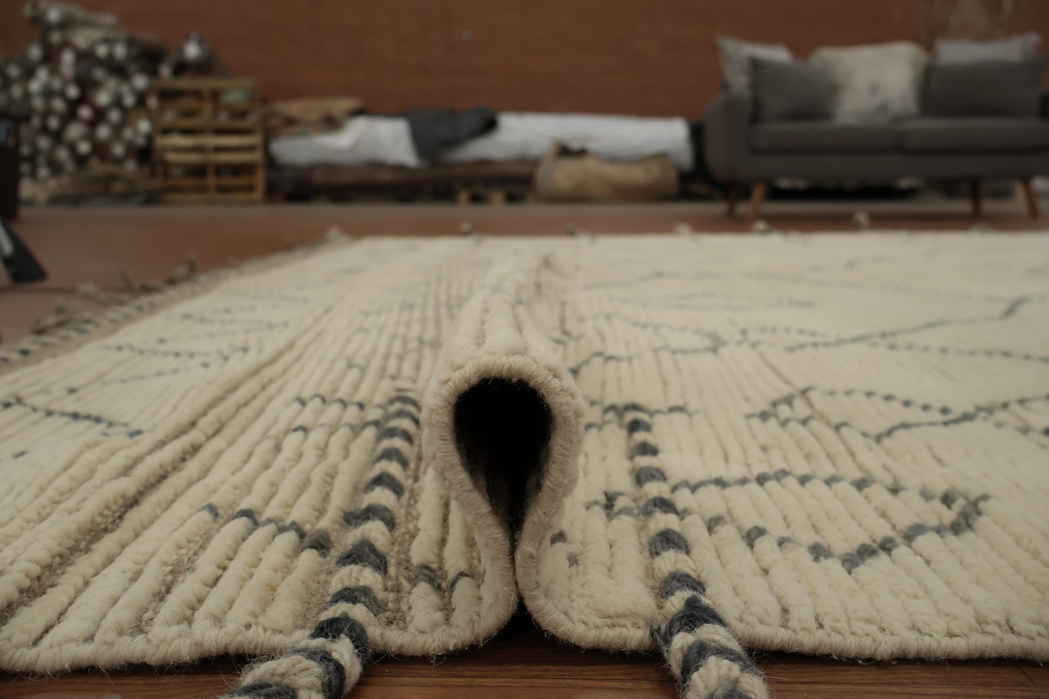 Handmade Moroccan Area Rug 8x11 Elegance and Classic Charm