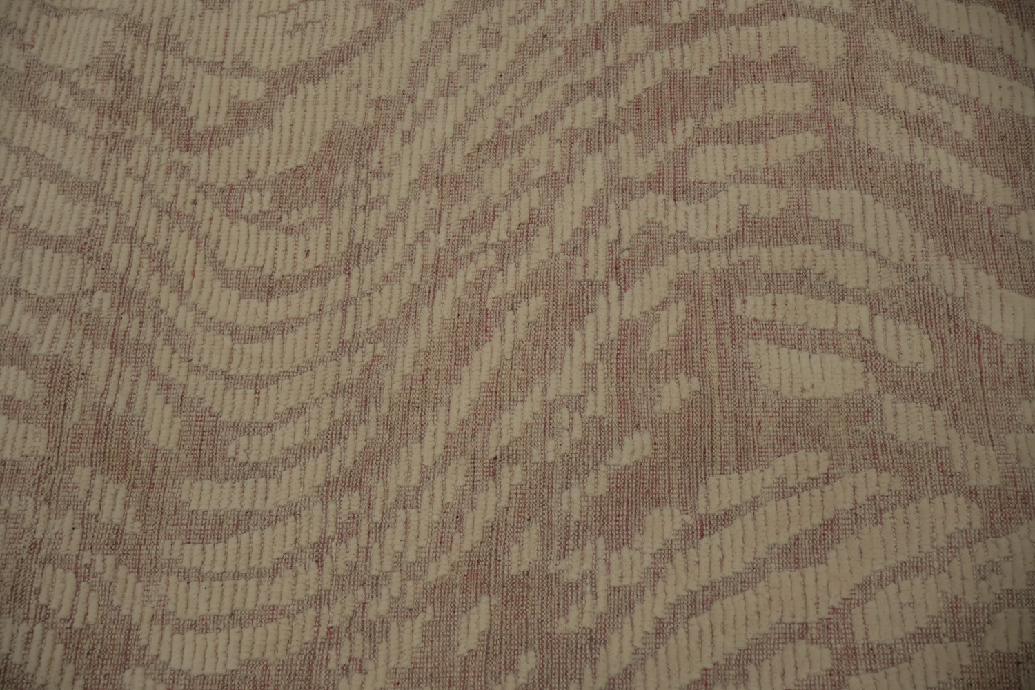 Sophisticated Moroccan Area Rug 8x10 with Wavy Zebra Stripes Design