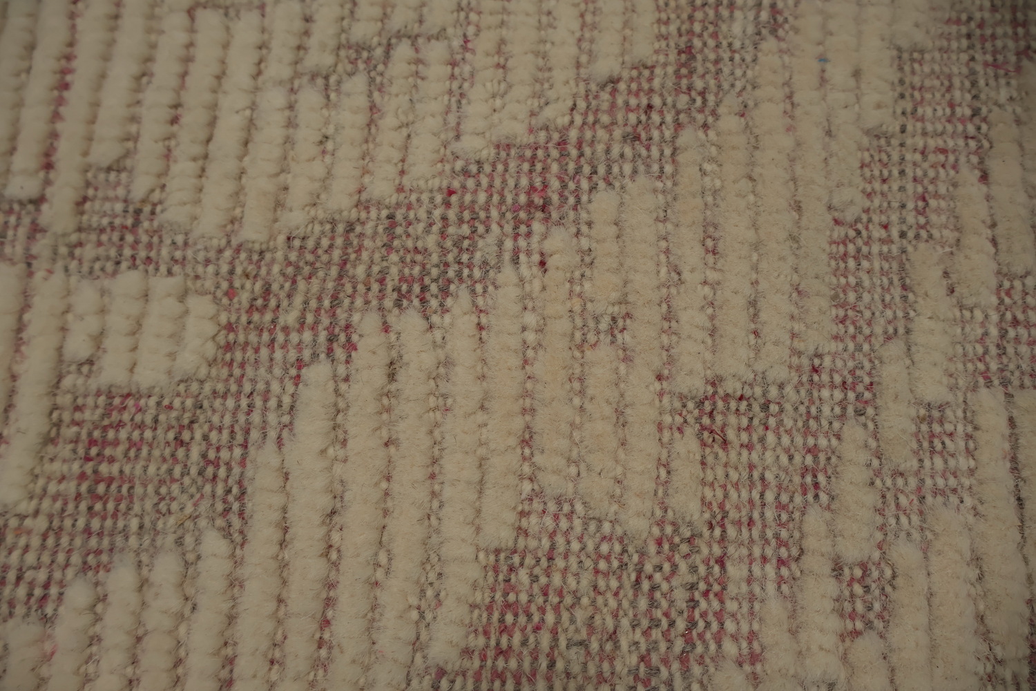 Sophisticated Moroccan Area Rug 8x10 with Wavy Zebra Stripes Design