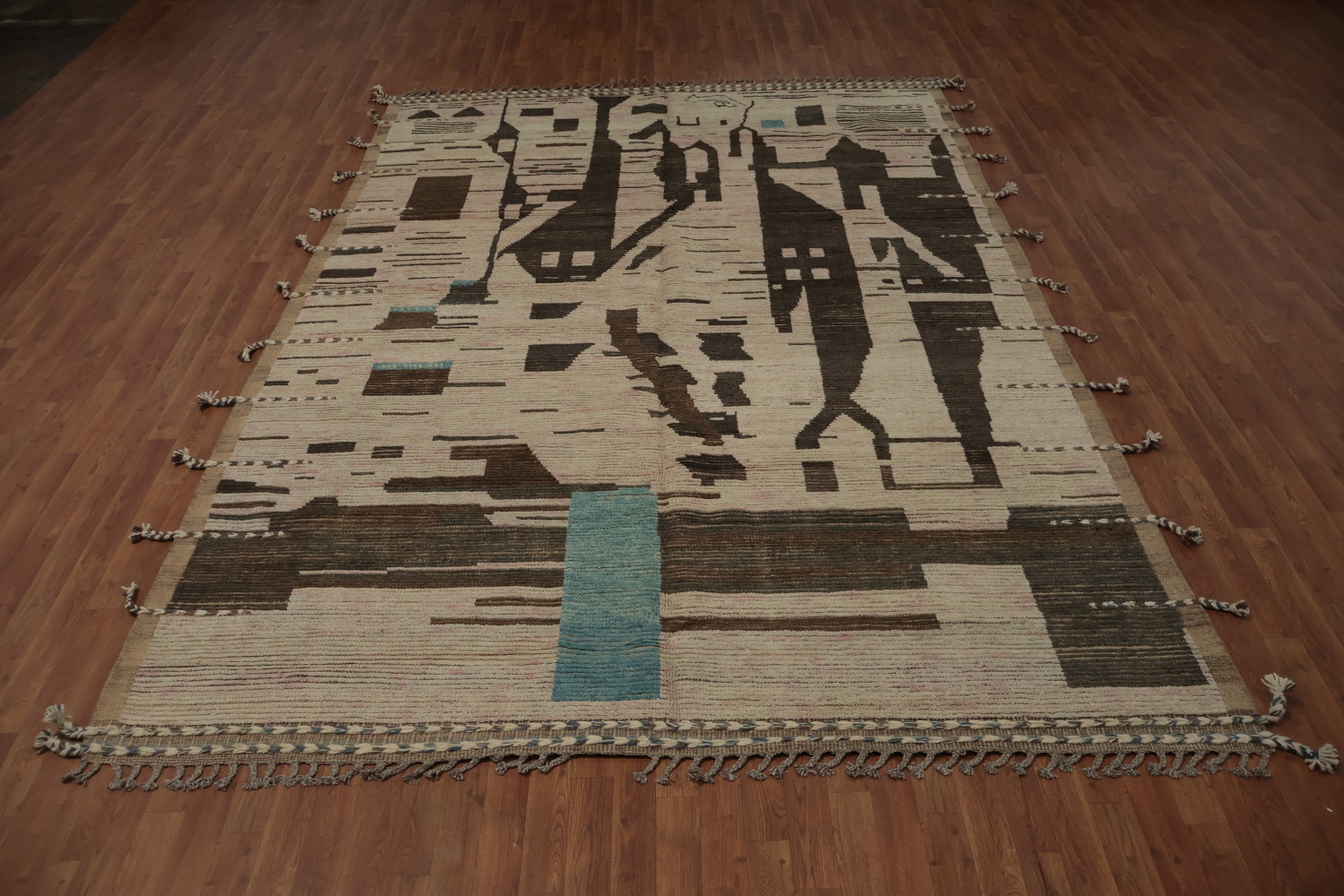 Art-Inspired Moroccan Modern Area Rug 8x12 with Urban Abstract Style