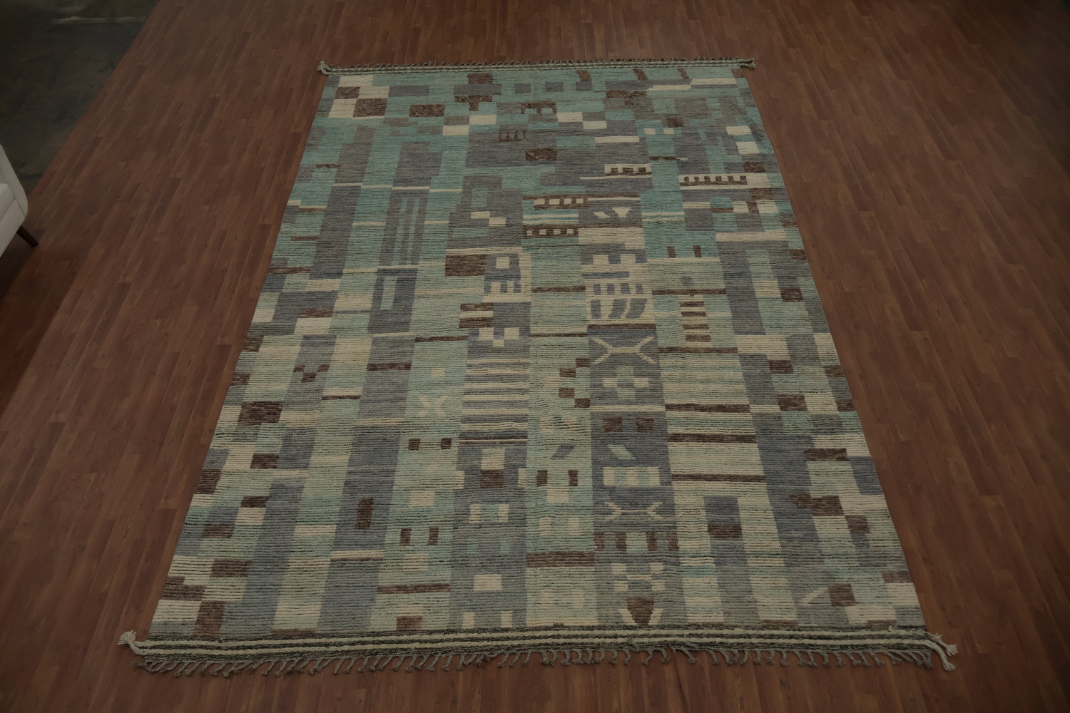 Geometric Grid Moroccan Large Rug 10x15 for Artistic Room Decor