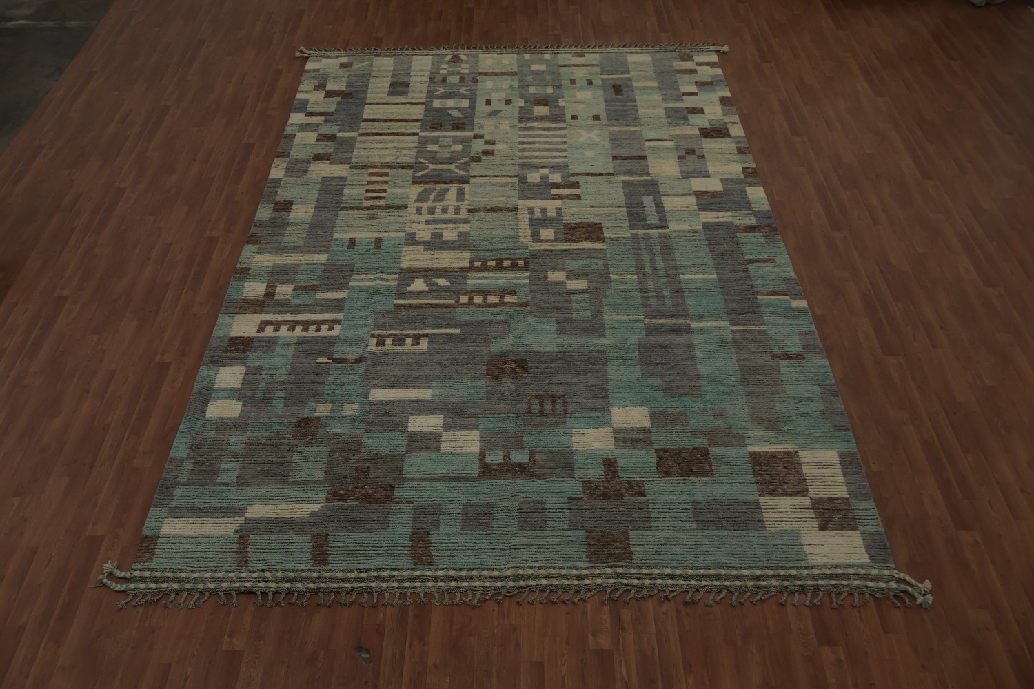 Geometric Grid Moroccan Large Rug 10x15 for Artistic Room Decor