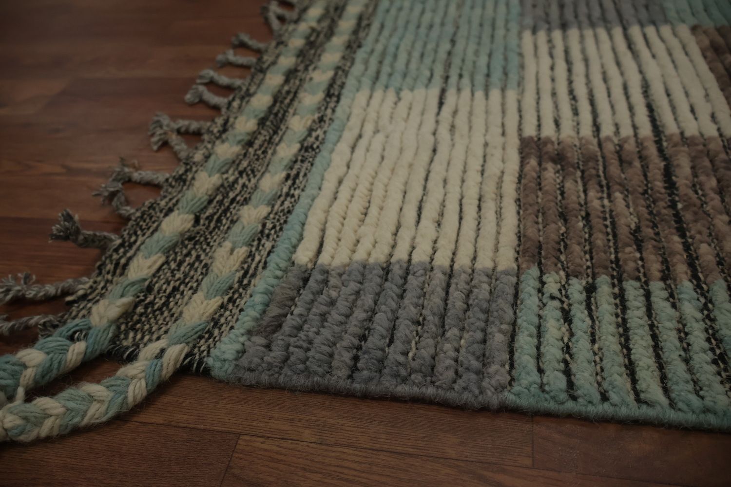 Geometric Grid Moroccan Large Rug 10x15 for Artistic Room Decor