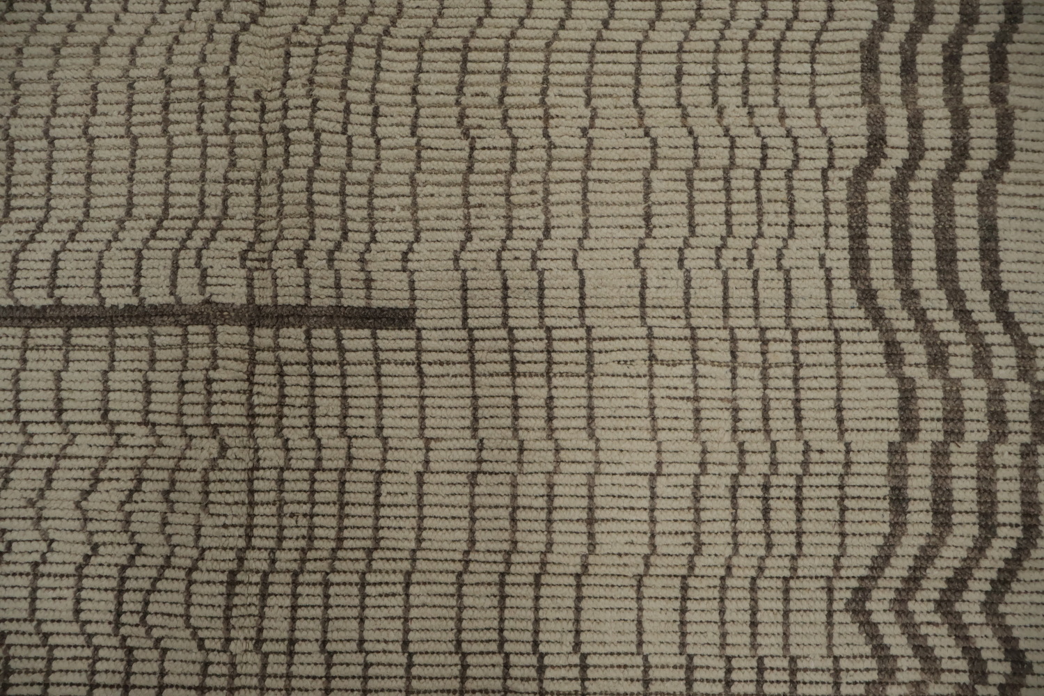 Earth Tone Wool Moroccan Modern Area Rug 9x12