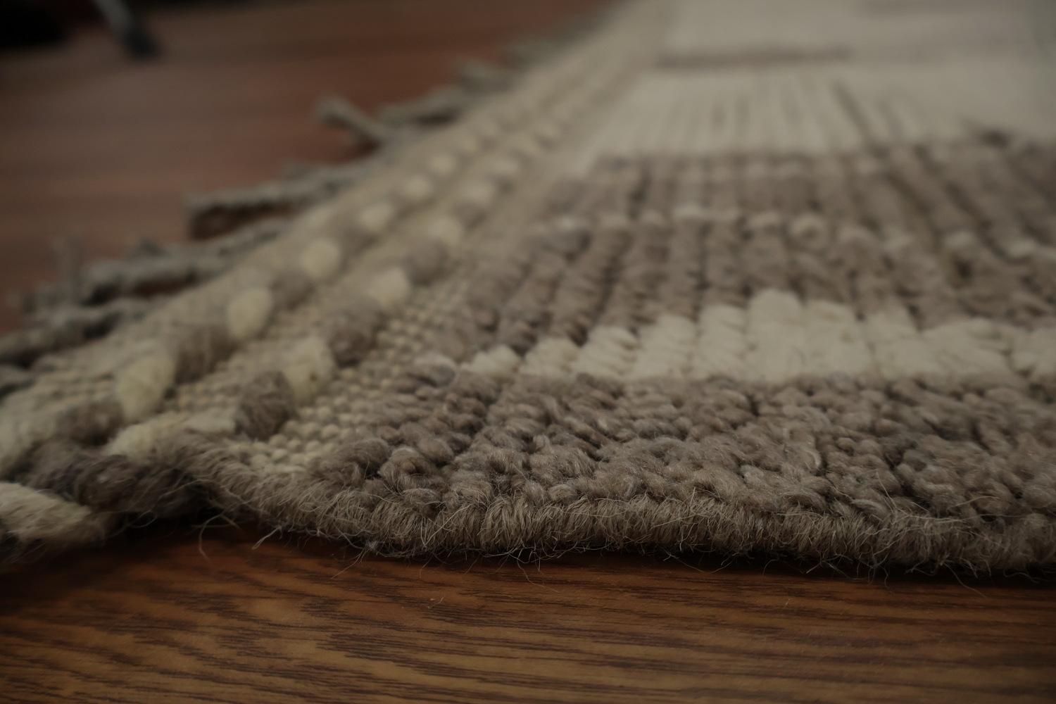 Earth Tone Wool Moroccan Modern Area Rug 9x12