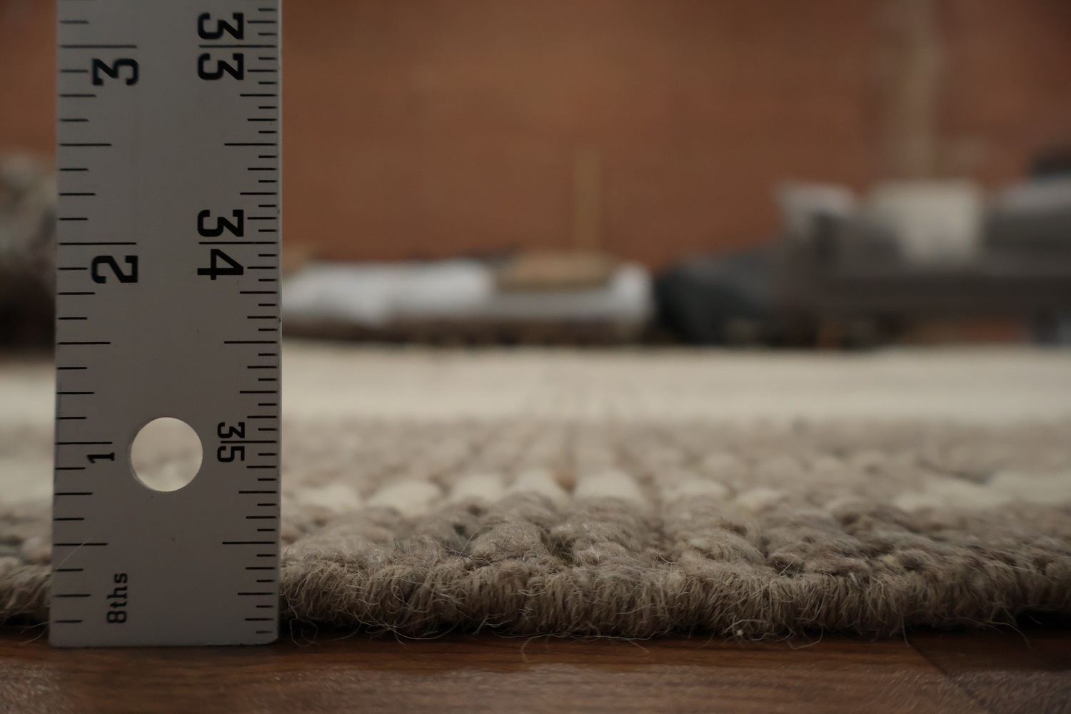 Earth Tone Wool Moroccan Modern Area Rug 9x12