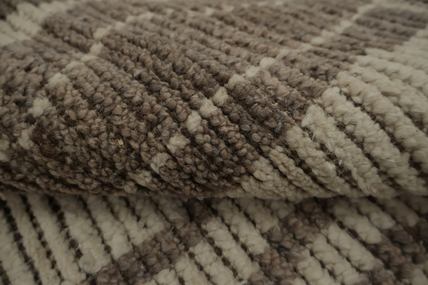 Earth Tone Wool Moroccan Modern Area Rug 9x12