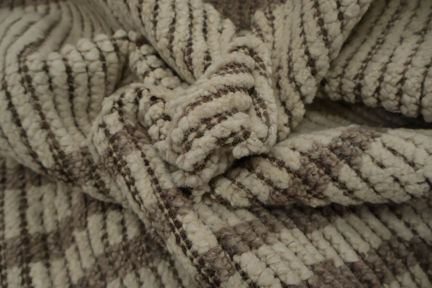 Earth Tone Wool Moroccan Modern Area Rug 9x12