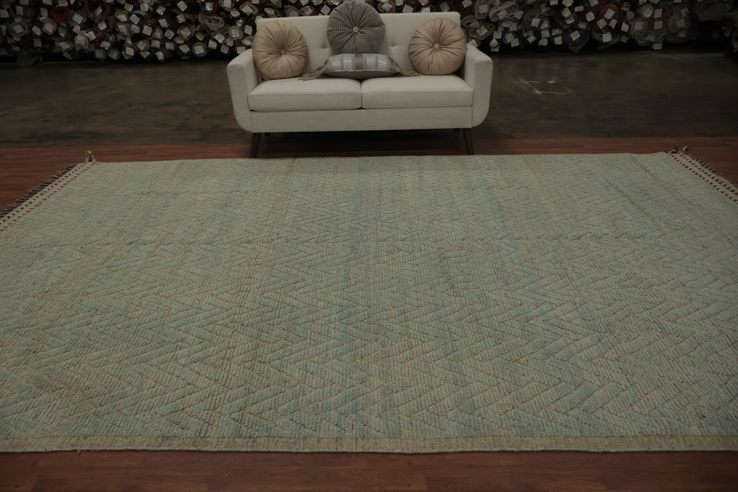 All-Over Chevron Moroccan Modern Area Rug 9x13