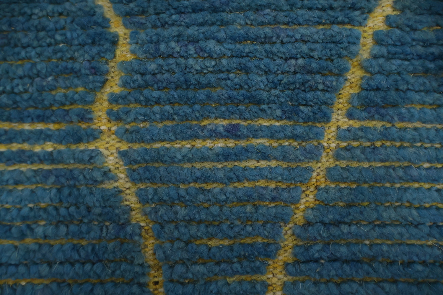 Contemporary Blue Moroccan Area Rug 9x13 with Subtle Tribal Flair